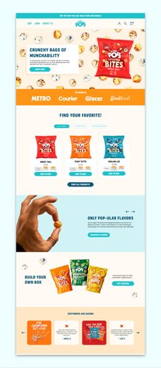 an image of a website page with food items on the front and back pages, including chips