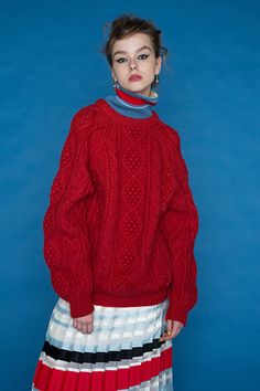 aran & bobbles- NON TOKYO 2016AW Collection Gallery20 Lds Fashion, Fashion Show 2016, Knit Wear, Long Pullover, Tokyo Fashion, Knitwear Fashion, Casual Stylish, Beautiful Knitting