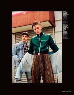 Luca Bertea at Red and Omar Ahmed at Fusion photographed by David Urbanke and styled by Alex Badia, for the April 2016 issue of WWD magazine. Luca and Omar wear rising streetwear brands including... » Bart Styles, Paris Mode, Looks Street Style, Mode Inspo, Prince Charming, Two People, Looks Style, Mode Inspiration