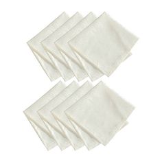 six white napkins on top of each other