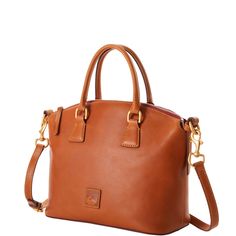 A Touch Of Luxury   This satchel, crafted from Vacchetta leather that develops a rich patina over time, is a total classic. Brand Me, Dooney And Bourke, Dooney & Bourke, Natural Style, Dooney Bourke, Inside Pocket, Zip Around Wallet, Timeless Fashion, Buy Now