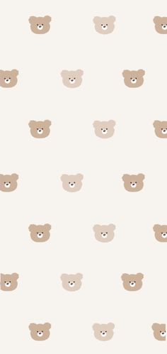 a wallpaper with teddy bears on it in brown and beige colors, including one bear's head