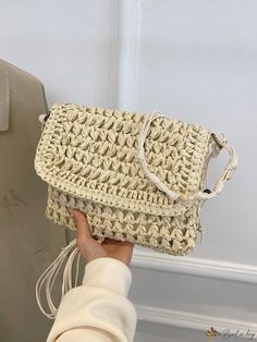 Bird in Bag - Boho Chic Woven Bag for Coastal Escapes Rectangular Woven Cream Bag, Rectangular Cream Woven Bag, Cream Woven Crossbody Bag, Street Style Handbags, Boho Crossbody Bag, Boho Handbags, Beige Boho, Bohemian Bags, Adjustable Bag