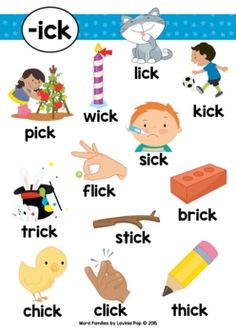 a poster with words and pictures for children to use in their own english language workbook