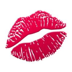 red lipstick imprint on white background