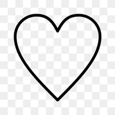 a black and white heart on a transparent background