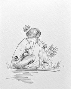 Firefly Tattoo, Tatoo Dog, Miss My Dog, Dog Poems, Animal Tattoo Ideas, Dog Angel, Dog Quotes Love, Dog Heaven, Angel Drawing