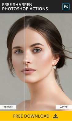 a woman's face before and after photoshopping with the help of adobe