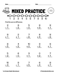 the worksheet for adding mixed practice