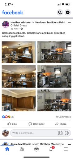 the facebook page for kitchen and bath remodeling is displayed in this screenshot