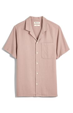 Madewell Woven Waffle Cotton Easy Shirt | Nordstrom Relaxed Fit Short Sleeve Waffle Knit Tops, Relaxed Fit Waffle Knit Top With Short Sleeves, Masc Outfits, Simple Shirts, Waffle Weave, Notched Collar, Spring Summer Outfits, Put Together, 100 Percent