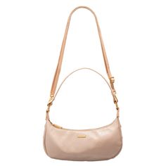 Introducing the Becker Small Shoulder Bag in Champagne Pink! This petite bag is perfect for your on-the-go lifestyle, with its easy-to-carry design. Made from smooth Italian patent leather, it boasts a unique shell pink hue and luxurious gold hardware. Plus, it comes with an attached shoulder strap and a removable adjustable crossbody strap for added versatility. Upgrade your style game with this charming bag. 10.25"x1.5"x4.25" Gold Leather Baguette Bag For Travel, Gold Baguette Bag With Detachable Handle For Everyday Use, Gold Baguette Bag With Detachable Handle, Everyday Gold Leather Baguette Bag, Modern Gold Baguette Bag For Everyday Use, Versatile Baguette Bag With Gold-tone Hardware For Everyday Use, Gold Baguette Bag With Detachable Strap For Everyday Use, Pink Leather Baguette Bag For Everyday Use, Blush Shoulder Bag With Gold-tone Hardware