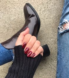 Malaga Wine Opi Gel, Opi Malaga Wine Gel, Dark Red Opi Gel Polish, Opi Maroon Nail Polish, Opi Magala Wine, Opi Dark Red, Dark Wine Nails, Dark Red Fall Nails, Wine Color Nails