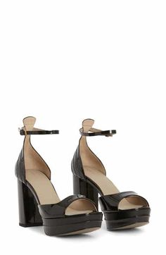 AZALEA WANG Elvinia Ankle Wrap Sandal (Women) | Nordstromrack Glamorous High Heel Patent Leather Sandals, Elegant Synthetic Ankle Wrap Heels, Elegant Ankle Wrap Heels In Synthetic, Elegant Ankle Wrap Heels In Synthetic Material, Ankle Wrap Heels For Party, Ankle Wrap Synthetic Sandals For Party, Glamorous Block Heel Sandals For Date Night, Glamorous Patent Leather Sandals For Party, Chic Ankle Wrap Synthetic Sandals