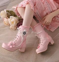 Pretty Flowers Boots PN6181 ●Size:please see the picture. ●Heel Hight:about 5.5 cm ●Material:PU (Please allow 1-3cm differs due to manual measurement.As different computers display colors differently,the color of the actual may vary slightly from the above images.Thanks for your understanding.) ●About Shipping: We attach great importance to the orders of each customer and parcel delivery. 1.Processing time: 2-3 business days. 2.Shipping time: 10-15 business days to US, please allow 3-4 weeks shipping to other country.(Shipping times can be affected by variable customs clearance times or public holidays.) Cute High Heel Spring Boots, Spring Cute High Heel Boots, Cute High Heel Boots For Spring, Cute Pink Boots For Fall, Pink Low Heel Boots For Spring, Cute Pink Synthetic Boots, Cute Pink Boots With Round Toe, Cute Pink Round Toe Boots, Cute Pink Closed Toe Boots