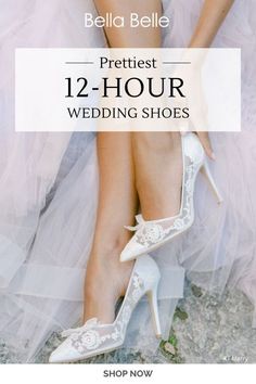 a woman's legs in high heels with the words prettist 12 hour wedding shoes