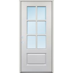 Need a new back door? Save 30-70% at Houston Door Clearance Center. Hundreds of discount doors to choose from. Buy cheap new door today! 3/4 Glass Door, Full Glass Back Door, Glass Exterior Door, 4 Panel Doors, Glass Entrance Doors, White Front Door, Hardie Board, House Upgrades, Fiberglass Entry Doors