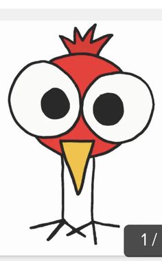 an image of a cartoon bird with big eyes