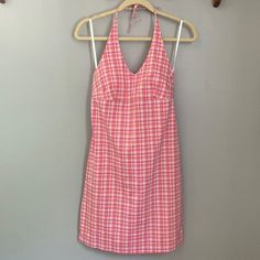 Old Navy Halter Dress. Pink, Coral, Orange And White Plaid Pattern. Halter With Adjustable Tie. Zipper Back. Never Worn - New Without Tags. Size 1. Navy Halter Dress, Coral Orange, Pink Coral, Pink Plaid, Navy Dresses, Old Navy Dresses, Navy Pink, Dress Pink, White Plaid