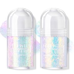 PRICES MAY VARY. 【2 Colors Roll On Glitter Gel】Our body glitter gel is convenient for using, roll-on design can make the glitter apply evenly to your face and body. When the ball rolling on your skin, you will feel comfortable and great touch, give you good experience without using hands. 【How to Use】Firstly turn the bottle upside down and tap the bottom of the bottle, the glitter gel will adhere to the rolling ball, then slide the ball to the position you want to decorate. It can last on your f Hair Glitter Gel, Holographic Accessories, Holographic Hair, Body Shimmer, Rave Hair, Hair Glitter, Rave Accessories, Bottom Of The Bottle, Body Glitter