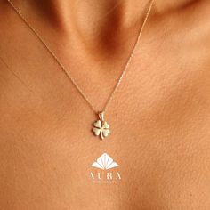 "14K Gold Clover Necklace, Four Leaf Clover Pendant, Shamrock Necklace, Good Luck Necklace, Clover Charm, St Patricks Day Accessory, Bridesmaid Jewelry Features *Material: 14K Real Gold *Color Options: Yellow Gold, White Gold, Rose Gold *Metal Stamp: 14K (585) *Available Necklace Sizes: 14Inches to 20Inches  *Weight(approx) : 1.65 grams *Ready to Ship in 3-5 Business Days. FREE Express worldwide shipping. FREE Engraving service Each item is made to order. Comes in a Gift Box with 14K Gold Certif Good Luck Pendant Jewelry For Mother's Day, Four Leaf Necklace, 4 Leaf Clover Jewelry, Clover Jewelry Four Leaf, Four Leaf Clover Necklace Gold, 4leaf Clover Necklace, Shamrock Necklace, Icon Jewelry, Luck Necklace