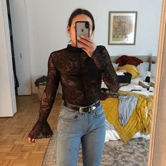 Long Sleeve | Lace Sheer | Flare Sleeves | Never Worn Elegant Fitted Top By Urban Outfitters, Elegant Fitted Top From Urban Outfitters, Chic Urban Outfitters Tops For Night Out, Urban Outfitters Party Tops For Fall, Flare Sleeves, Urban Outfitters Tops, Lace Tops, Long Sleeve Lace, Flared Sleeves