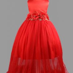 Kids Clothing Children Girls Dresse.. Red Ball Gown Dress For Dress-up Occasions, Red Gown For Pageant During Prom Season, Princess Style Red Ball Gown For Prom Season, Red Princess Ball Gown For Prom, Red Princess Gown For Prom Season, Princess Style Red Ball Gown For Prom, Red Princess Gown For Prom, Red Sleeveless Princess Dress For Pageant, Red Sleeveless Pageant Dress