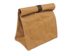 a brown paper bag on a white background