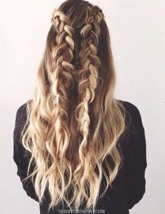 Dutch Braid Hairstyles, Braids Ideas, Dutch Braids, Nails Pretty, Braids Styles, Super Nails, Ideas Nails, Braided Hairstyles Easy, Quick Hairstyles