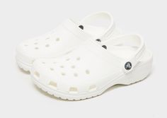 Crocs Classic Clog Women's White Crocs, Crocs Clogs, Wardrobe Planning, Crocs Classic Clogs, Women's Crocs, Sports Fashion, Jd Sports, Clogs Shoes, Womens Clogs