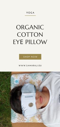 Eyе Pillow from Organic Cotton by Samarali | Natural yoga and wellness products for everyone | based in The Netherlands | Shipping worldwide. Enhance your relaxation with our organic cotton eye pillow, filled with natural flax seeds and dried lavender flowers for a soothing effect. Designed to contour the face and block out light, it's perfect for yoga, meditation, or unwinding after a long day. Shop now! organic eye pillow, lavender eye pillow, flaxseed eye pillow, relaxation accessories