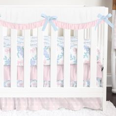 Granny Chic Scalloped Crib Bedding - gender_girl, Granny Chic, text 2024 Nursery, Baby 2024, Rail Guard, Crib Bedding Girl, Chic Nursery, Cuddle Blanket, Nursery Curtains, Dream Nurseries, Nursing Pillow Cover