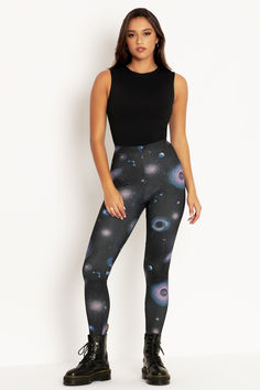 Space Portals HWMF Leggings - 7 DAY UNLIMITED ($85AUD) by BlackMilk Clothing Cosmic Top, Moon Leggings, Unicorn Leggings, Galaxy Print Leggings