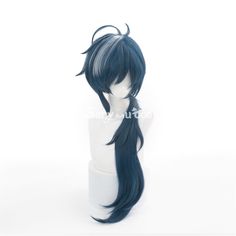 Game Genshin Impact Kaeya Dark Color Long Gradient Ponytail Cosplay Wig Genshin Impact Black, Genshin Impact Kaeya, Costumes Wigs, Wig Material, Lycoris Recoil, Code Black, Cosplay Wig, Super Sale, Cosplay Wigs