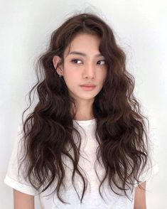 Korean Wavy Hair, Long Wavy Hair, Long Curly Hair