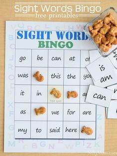 sight words printables for sight word bingo game with free printables to help kids learn sight words