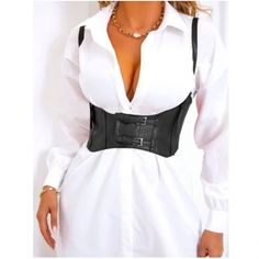 Questions? Leave A Comment Below! Belt Corset, Leather Bustier, Underbust Corset, Waist Belt, Edgy Fashion, Black Leather, Womens Tops, Fashion Outfits, Women Shopping