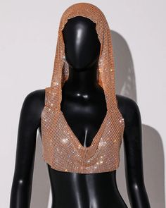 Elasticity: Non Strech Clothing Length: short（4-16inch） Tops Type: TANK TOPS Edc Rave Outfits, Rhinestone Crop Top, Hooded Crop Top, Long Sleeve Activewear, Boiler Room, Casual Glam, Love And Co, Stylish Top, Halloween 2024