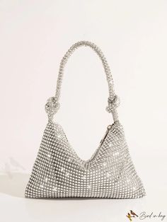 BirdinBag - Rhinestone Embellished Evening Bag: Versatile Shoulder Bag and Handbag for Party Glamorous Rhinestone Bags For Night Out, Party Top Handle Bag With Chain Strap, Evening Handheld Bags With Bling, Glamorous Embellished Bag For Night Out, Glamorous Event Bags With Rhinestones, Glamorous Rhinestone Event Bag, Chic Top Handle Shoulder Bag With Rhinestones, Chic Rhinestone Shoulder Bag For Events, Glamorous Shoulder Bag For Parties