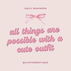 today's daily reminder!!! shop all our cute outfits online + in stores!! 🤍 🎀 🛒 Bow Shop, Preppy Wallpaper, Start Today, 12 Days Of Christmas, Daily Reminder, 12 Days, Cute Outfits, Social Media