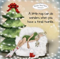 a little nap can do wonders when you have a tired twirlie christmas card