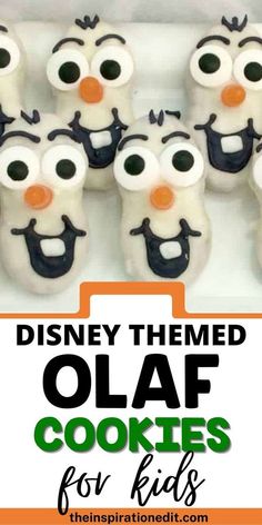 these disney themed olaf cookies are so cute and easy to make