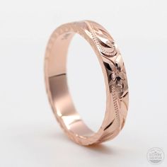 wedding rings in hawaii Rose Gold Engraved Diamond Cut Ring, Elegant Rose Gold Engraved Ring With Decorative Band, Rose Gold Rings With Decorative Band For Wedding, Rose Gold Engraved Wedding Ring, Round Band, Elegant Rose Gold Engraved Ring With Diamond Cut, Rose Gold Round Band Couple Rings For Wedding, Elegant Rose Gold Engraved Diamond Cut Ring, Luxury Rose Gold Wedding Bands, Rose Gold Engraved Ring With Intricate Design For Wedding