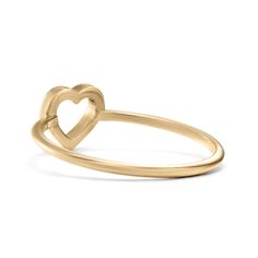 "Open Heart Gold Ring | Minimalist Heart Ring | Solid Gold Ring | Tiny Ring for her | Christmas Gift | Delicate Heart Ring | Trendy Heart Ring - Handcrafted - Metal - Solid 14K Gold - Color of Metal - Yellow Gold (your choice - Black, White or Rose Gold) - Band thickness: 1,3 mm Free Beautiful Gift Packaging Ready To Ship in 1-3 Days ✈ If you order this ring today: ✔ Delivery Time to USA - 10-17 Days ✔ Delivery Time to Europe (UK, Germany, France, Italy, Spain, Norway, Sweden) - 10-12 Days ✔ Del Ring Heart Shape, Gold Dainty Ring, Gold Heart Ring, Tiny Rings, Ring Heart, Diamond Stacking Rings, Solid Gold Band, France Italy, Solid Gold Ring