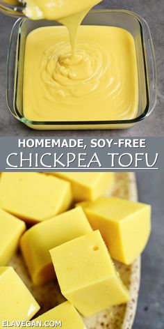 homemade soy - free chickpea tofu is the perfect side dish for any meal