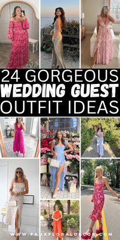 the cover of 24 gorgeous wedding guest outfit ideas