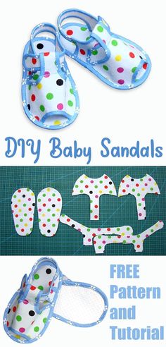 the instructions for how to sew baby sandals with free pattern and step - by - step instructions