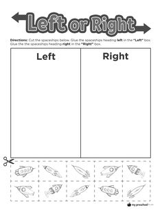 a printable worksheet for the left or right hander to help students learn how