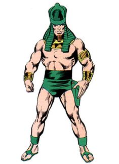 an image of a man in green and gold costume with his hands on his hips