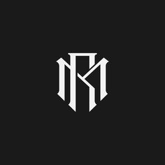 the letter m is made up of two letters, one in white on black background